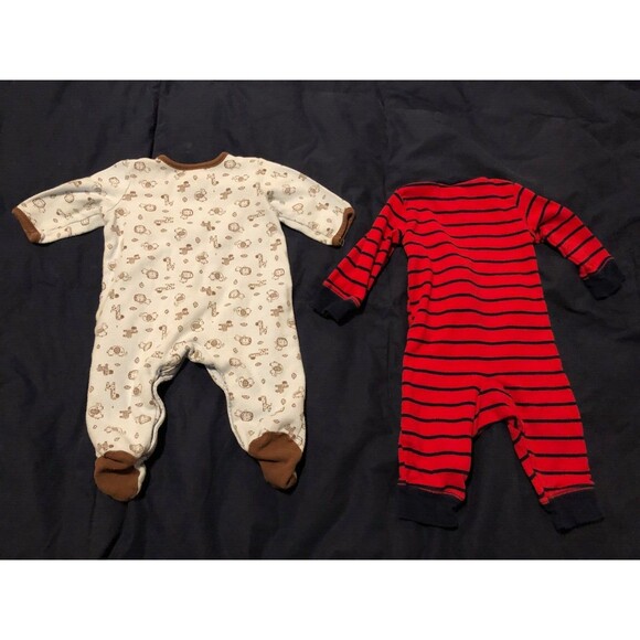 Carter's & Little Me Infant Sleepers Size 3 Months Lot of 2 Pieces - Picture 2 of 6